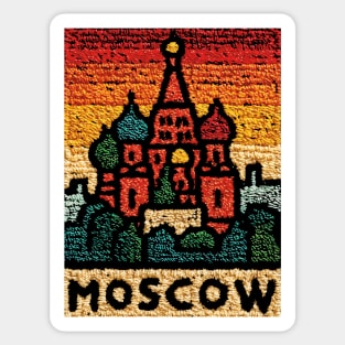 Moscow St. Basil's Cathedral Print | Retro Russian Landmark Sticker
